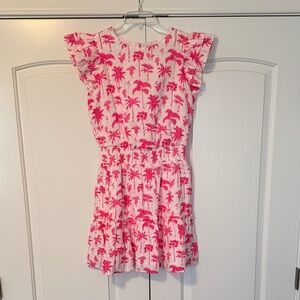 Vineyard Vines Pink Palm Print Casual Dress